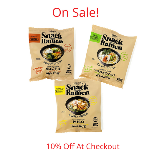 Snack Ramen-TONKOTSU, SHOYU, MISO Variety (6pk/Vegan/Vegetarian/Gluten Free)