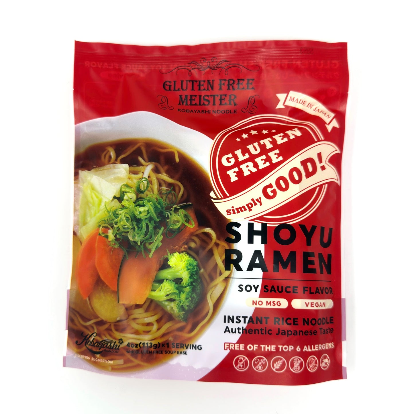 Instant Ramen-SHOYU (6pk/Vegan/Gluten Free)